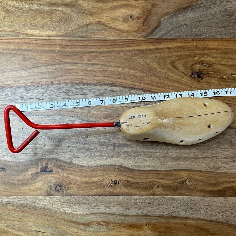 Red Head Shoe Vintage Stretcher Mens No 0 High‎ USA Made Wood Metal